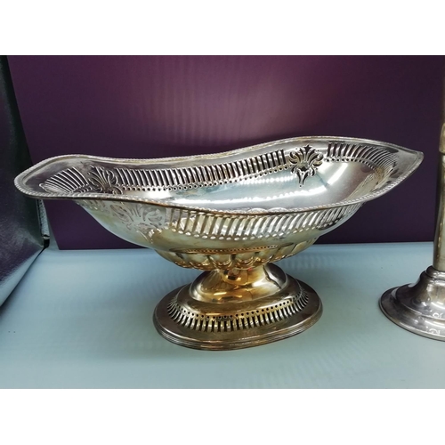 393 - Silver Plated Centrepiece and Flower Vase. c1910.