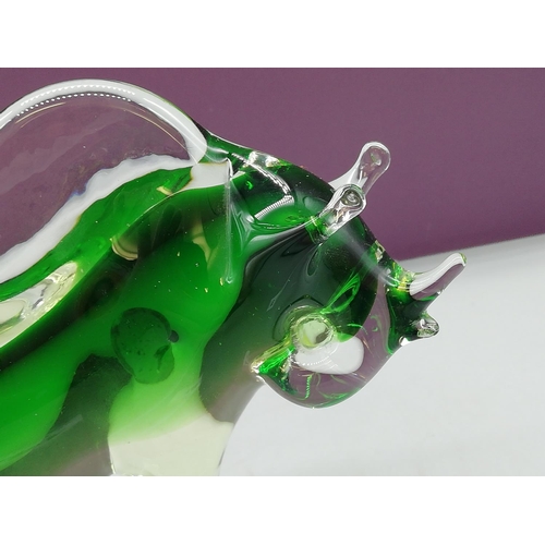 148 - Murano Glass Bull Figure, 16cm x 19cm.