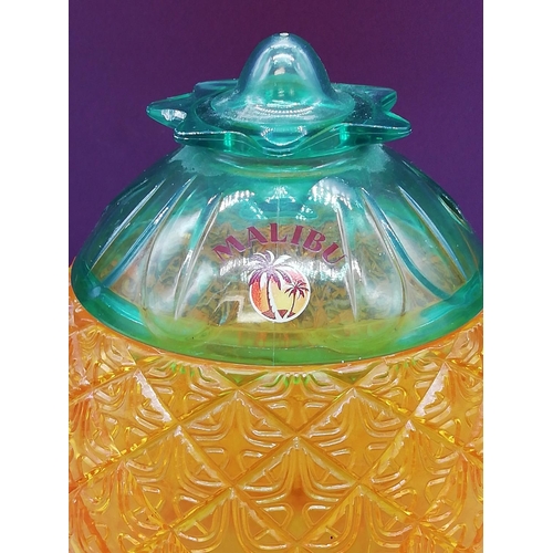 165 - 1970's Retro Plastic Pineapple 'Malibu' Cocktail Drinks Glass.