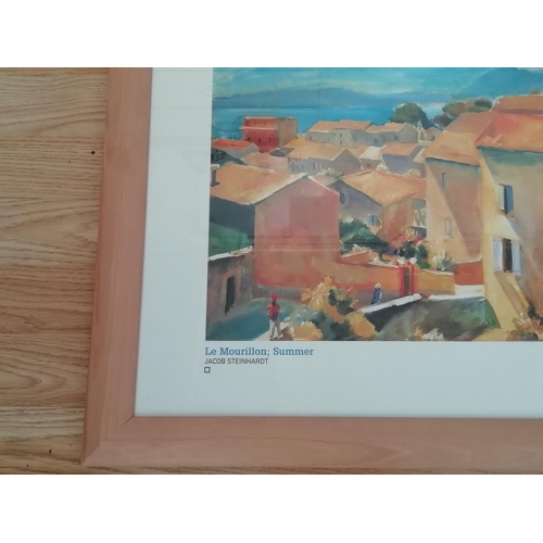 206 - Framed and Glazed Jacob Steinhardt Print 'Le Mourillion :Summer' 57cm x 47cm. This Lot is Collection... 