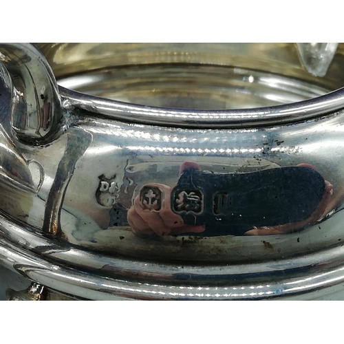 245 - Silver Hallmarked Sugar and Milk Jug. D & M Davis, Birmingham. 197 Grams. All proceeds from this Lot... 