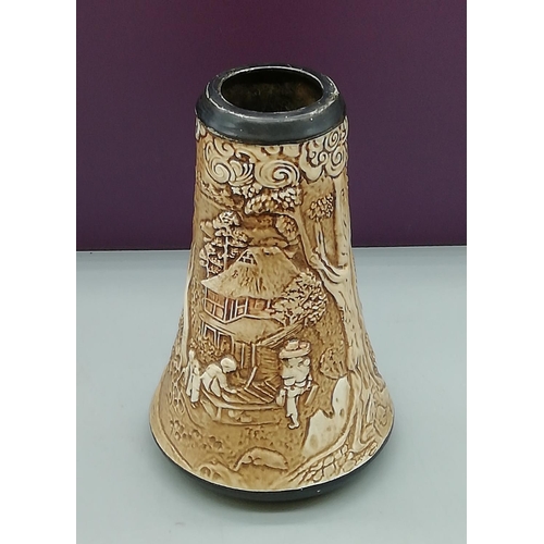 313 - Bretby Oriental 22cm Vase c1920.