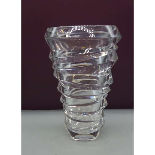 321 - Nachtmann 28cm Crystal Vase in the 'Slice' Design.