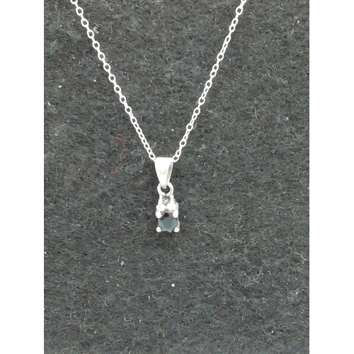 327 - Silver Hallmarked Pendant and Chain.