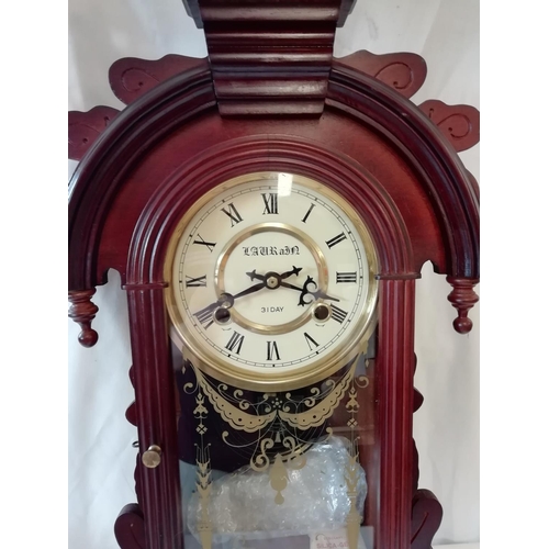 341 - 31 Day German Wall Clock. This Lot is Collection Only.