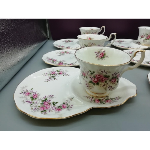 378 - Royal Albert Tennis Sets in the 'Lavender Rose' Pattern (6).