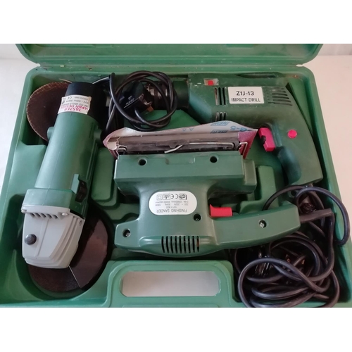 382 - Electric Drill, Sander and Grinder Tool Set in Case.