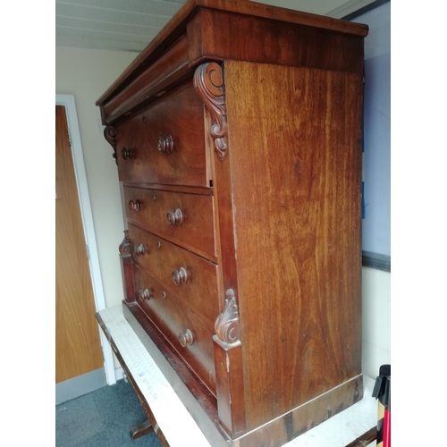 383 - Old Set of Drawers/Writing Bureau. 120cm High, 122cm Wide, 48cm Deep. This Lot is Collection Only.