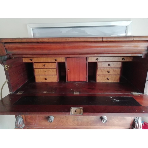 383 - Old Set of Drawers/Writing Bureau. 120cm High, 122cm Wide, 48cm Deep. This Lot is Collection Only.