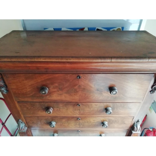 383 - Old Set of Drawers/Writing Bureau. 120cm High, 122cm Wide, 48cm Deep. This Lot is Collection Only.