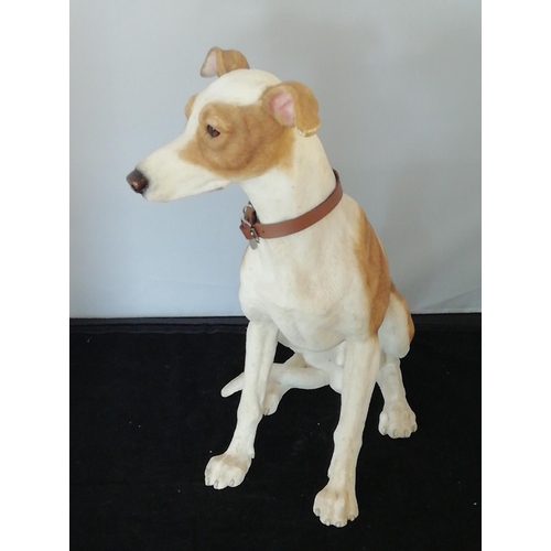 389 - Leonardo Large Whippet Figure. 37cm High, 32cm Long.