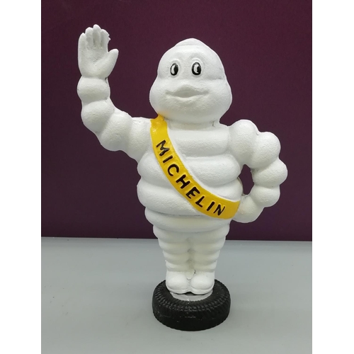 397 - Cast Iron Michelin Man Money Box. 24cm High.