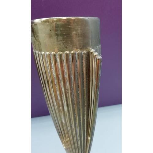 398 - Brass Art Deco Vases (2). 20.5cm high.