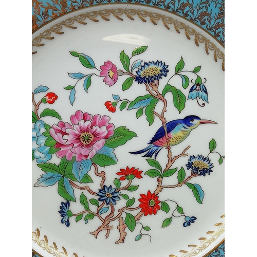 417 - 2 x Aynsley 27cm Hand Painted Plates in the 'Pembroke' Pattern