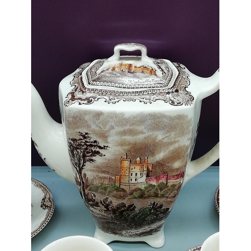 535 - Johnson Bros 15 Piece Coffee Set in the 'Old Britain Castles' Pattern.