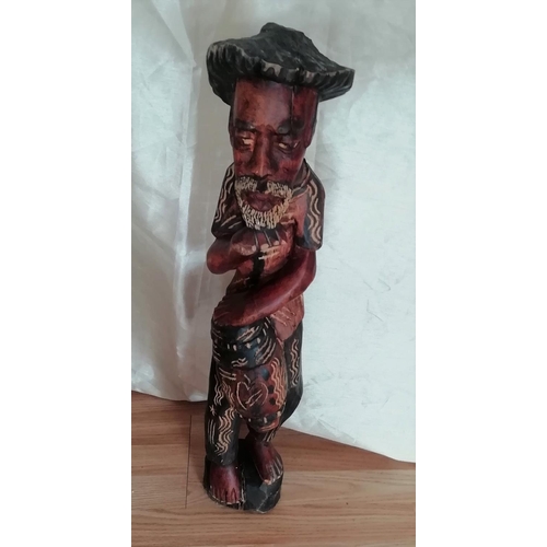 584 - 67cm Wooden Jamaican Figure.