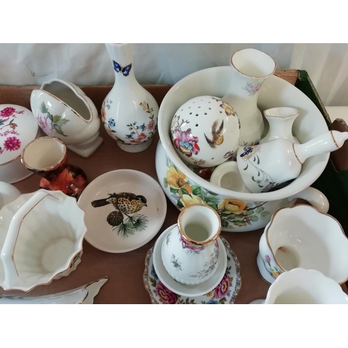 590 - Box of China Items including Aynsley, Portmeirion, etc.