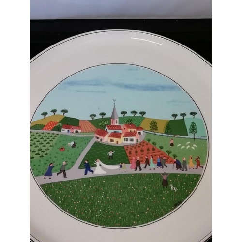 604 - Villeroy and Boch Design Naif Twin Handled 32cm Platter.