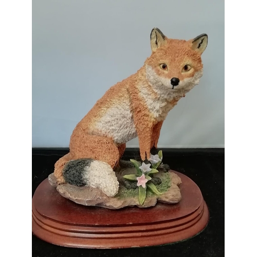 605 - Leonardo Figure of a Fox on Plinth.