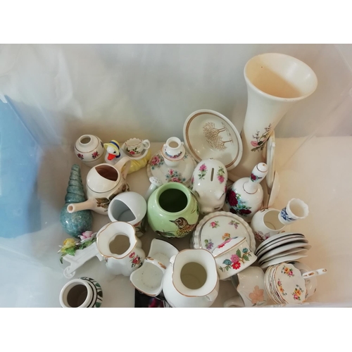 612 - Box of Assorted China Vases and Trinkets.