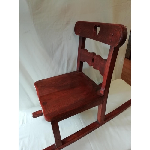 622 - Child's Wooden Rocking Chair. This Lot is Collection Only.