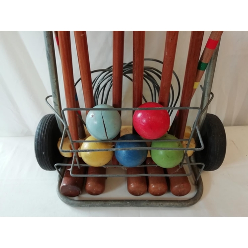 623 - Croquet Set with Trolley. This Lot is Collection Only