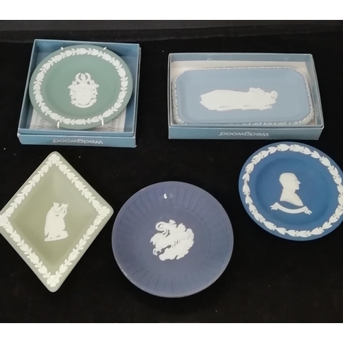 636 - Wedgwood Jasper Pin Dishes - Assorted Colours (5).