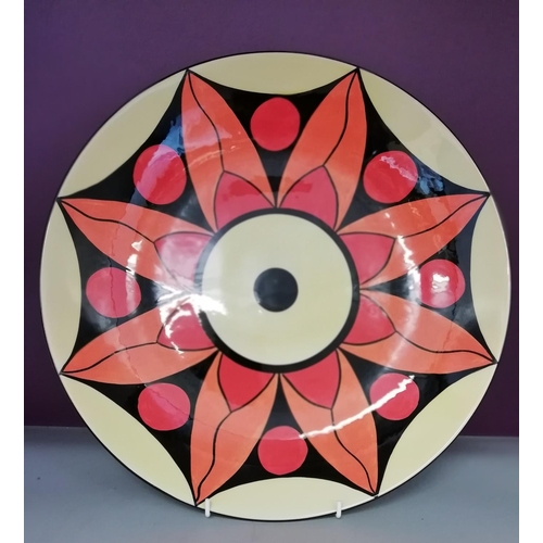 9 - Lorna Bailey Old Ellgreave Pottery Limited Edition 33/100 Charger in a 'Kaleidoscope' Design. 36cm D... 