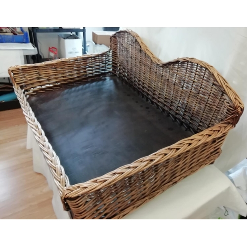 487 - Large Dog Basket. 97cm x 70cm. This Lot is Collection Only.