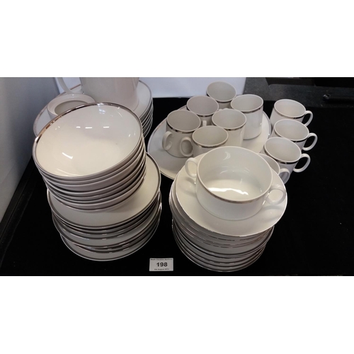 198 - Thomas Germany Dinner Set. 1 serving platter, 6 oval dinner plates , 8 breakfast/dessert size bowls,... 