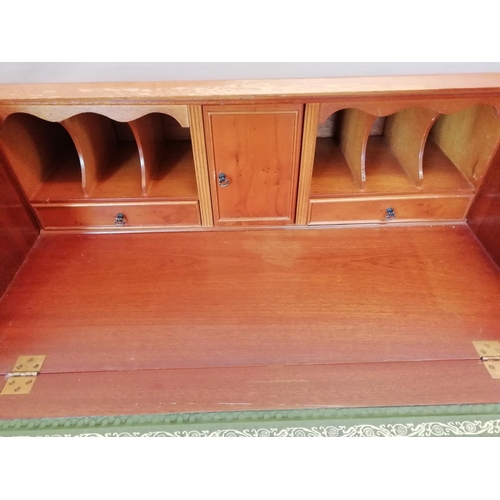 200A - Small Writing Bureau with Key. 97cm x 74cm. This Lot is Collection Only.