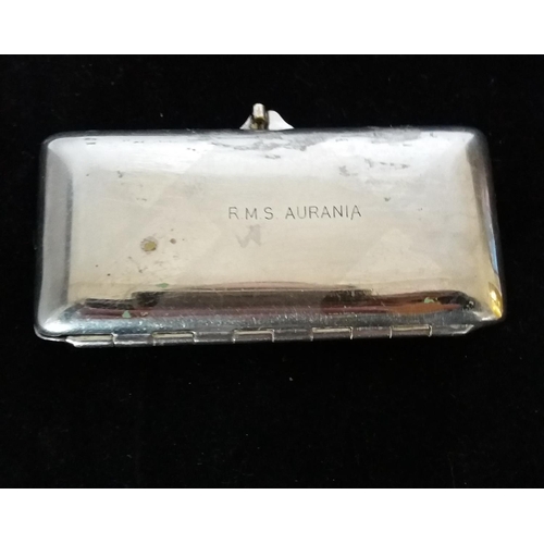 52 - Cased R.M.S. Aurania Nail Care Kit. Given to passengers on boarding the ship C1890-1900