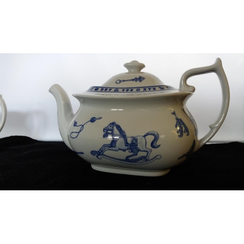 64 - Spode 'Edwardian Childhood' Teapot and Jug (2).