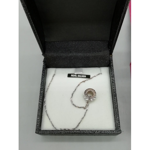 747 - 2 x Silver 925 Pendant and Chains - Boxed.