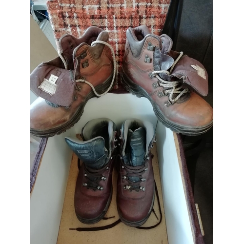 760 - 2 Suitcases, Storage Stool, Hiking Boots, etc. This Lot is Collection Only.