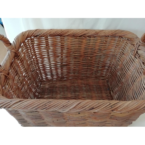 767 - Wicker Log Basket. 63cm x 46cm x 48cm. This Lot is Collection Only.