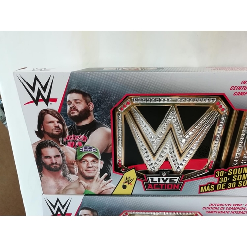 785 - 2 x WWE Live Action Championship Belts - Boxed.