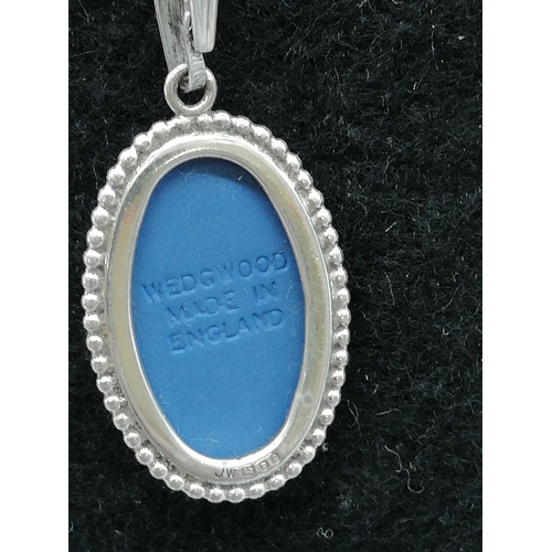 107 - Wedgwood Hallmarked Pendant and Chain plus Ring.