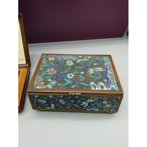 108 - 2 x Trinket Boxes, Lighter and EPNS Cigarette Case.