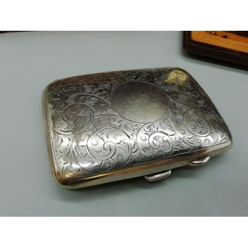 108 - 2 x Trinket Boxes, Lighter and EPNS Cigarette Case.