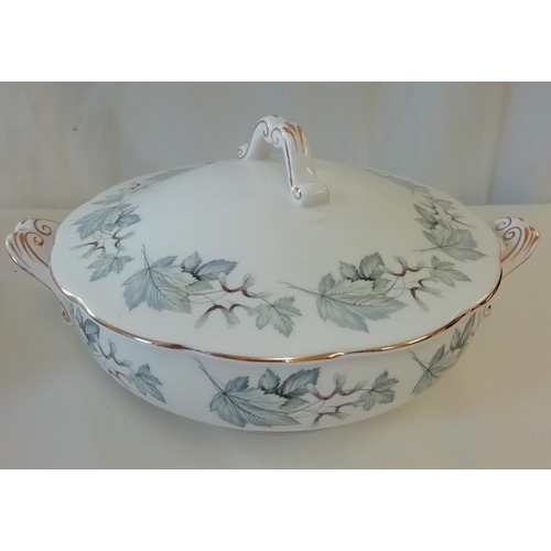 126 - Royal Albert China Tureens (2) in the 'Silver Maple' Pattern. 1 Tureen is 2nds Quality. 26.5cm Handl... 