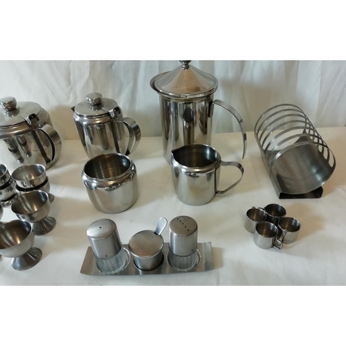 130A - Stainless Steel Breakfast Set.