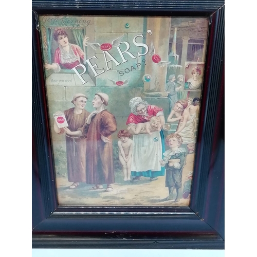 14 - Framed Pears Soap Advertising Picture. 44cm x 35.5cm.