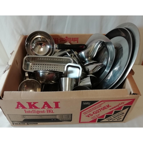 155A - Box of Mixed Stainless Steel Items.