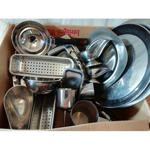 155A - Box of Mixed Stainless Steel Items.