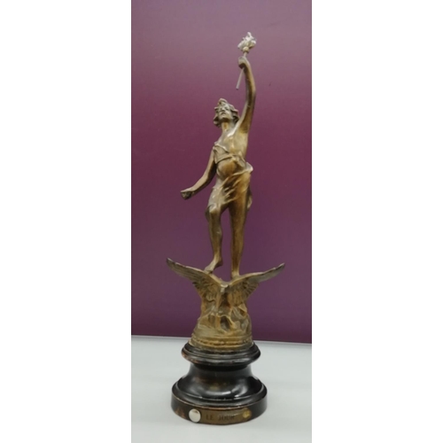 176 - Spelter Figure 'Le Jour' c1900. 36cm High.