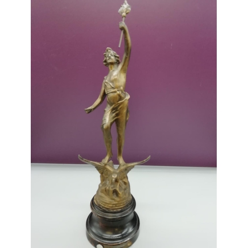 176 - Spelter Figure 'Le Jour' c1900. 36cm High.