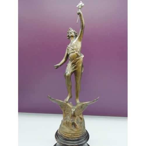 176 - Spelter Figure 'Le Jour' c1900. 36cm High.