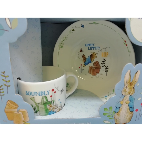 197 - Wedgwood Peter Rabbit 2 Piece 'Boy' Nursery Set - Boxed.