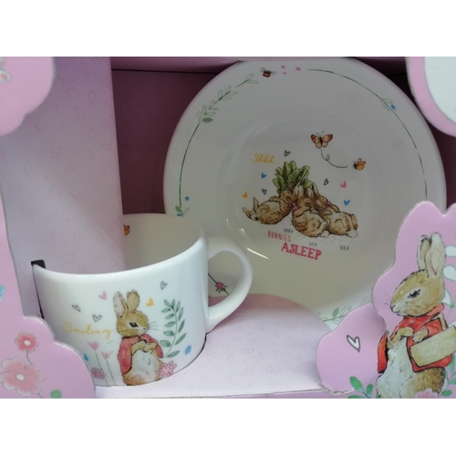 198 - Wedgwood Peter Rabbit 2 Piece 'Girl' Nursery  Set - Boxed.